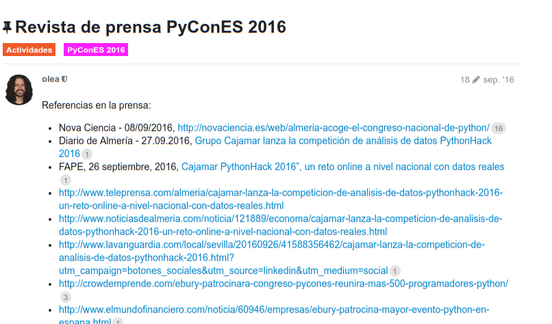 PyConES press review