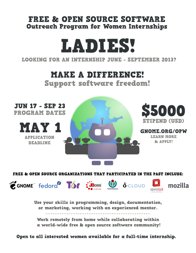 GNOME Women Outreach Poster