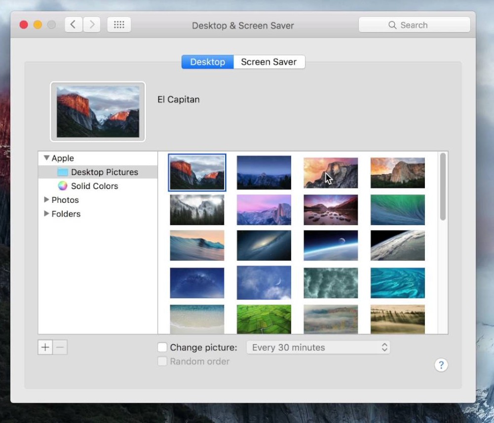 mac os wallpaper chooser